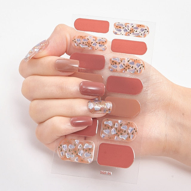 Multicolor Self Adhesive Nail Sticker Strips