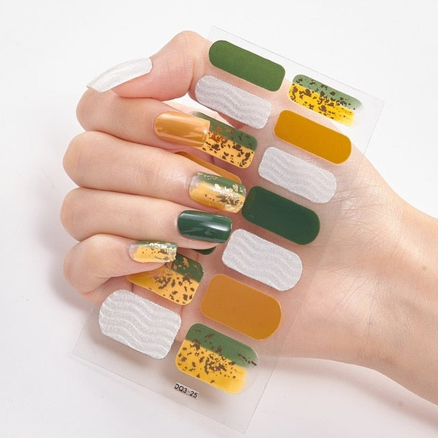 Multicolor Self Adhesive Nail Sticker Strips