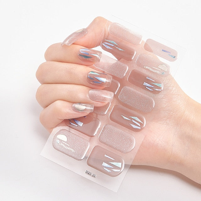 Multicolor Self Adhesive Nail Sticker Strips