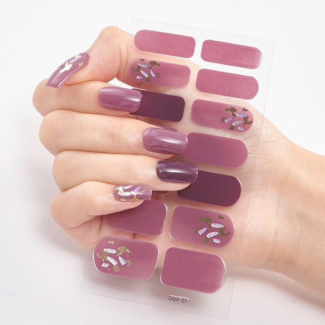 Multicolor Self Adhesive Nail Sticker Strips