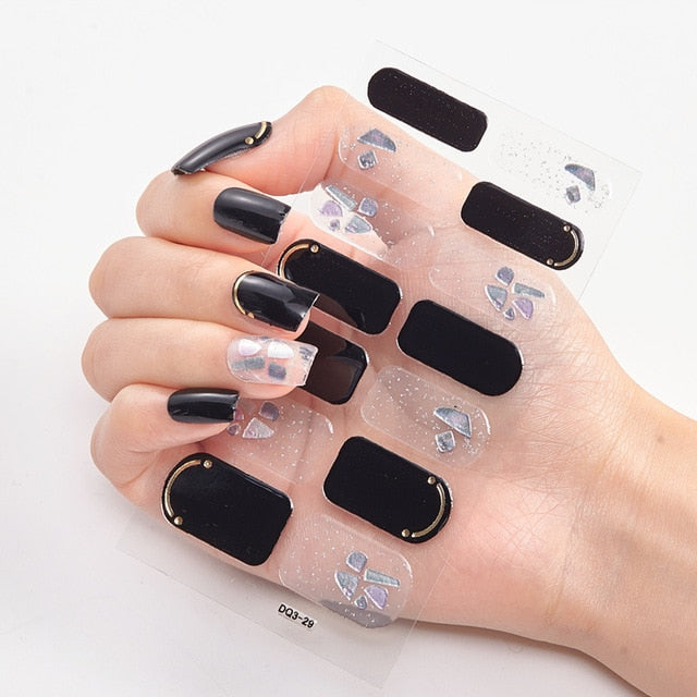 Multicolor Self Adhesive Nail Sticker Strips