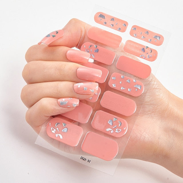 Multicolor Self Adhesive Nail Sticker Strips
