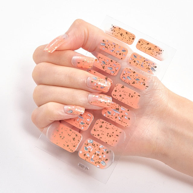Multicolor Self Adhesive Nail Sticker Strips