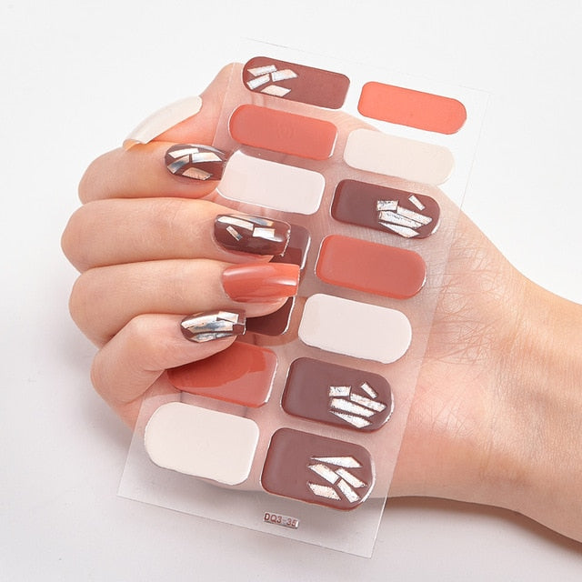 Multicolor Self Adhesive Nail Sticker Strips