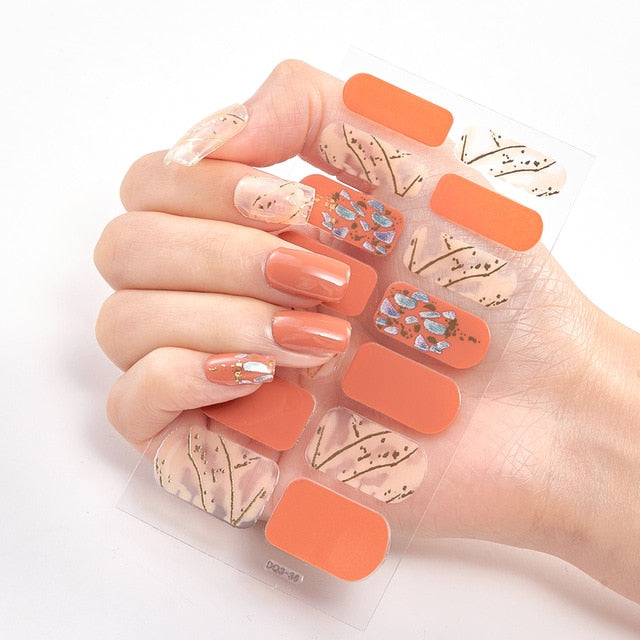 Multicolor Self Adhesive Nail Sticker Strips
