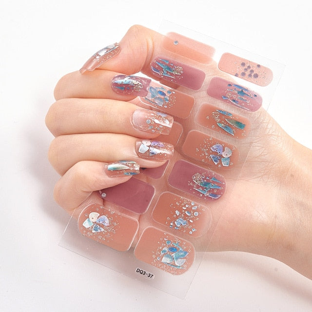 Multicolor Self Adhesive Nail Sticker Strips