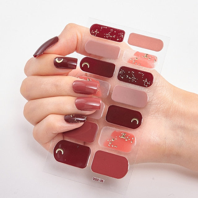 Multicolor Self Adhesive Nail Sticker Strips