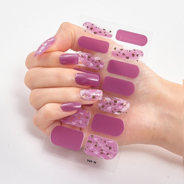 Multicolor Self Adhesive Nail Sticker Strips