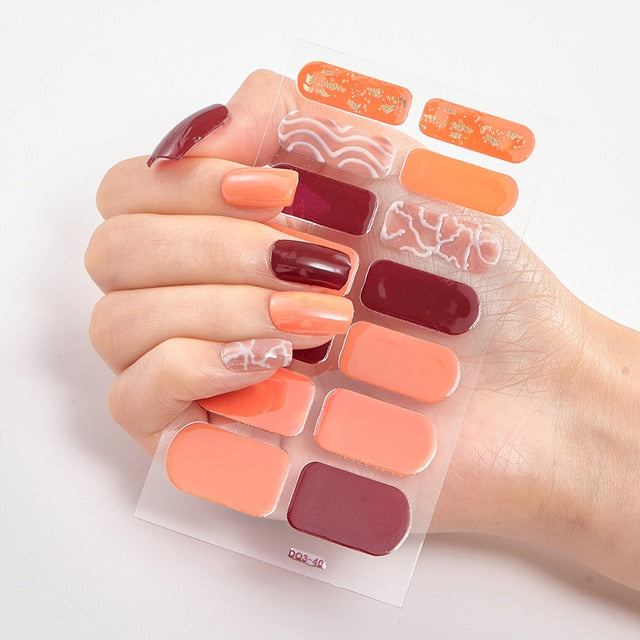 Multicolor Self Adhesive Nail Sticker Strips