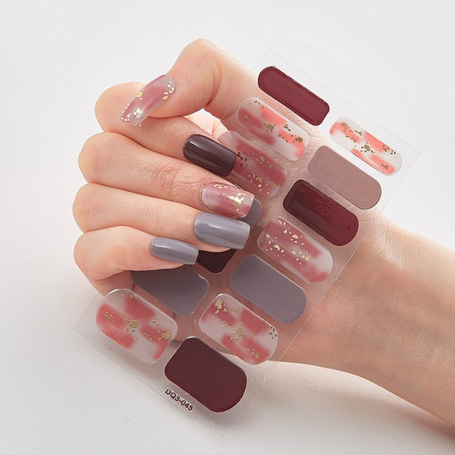 Multicolor Self Adhesive Nail Sticker Strips