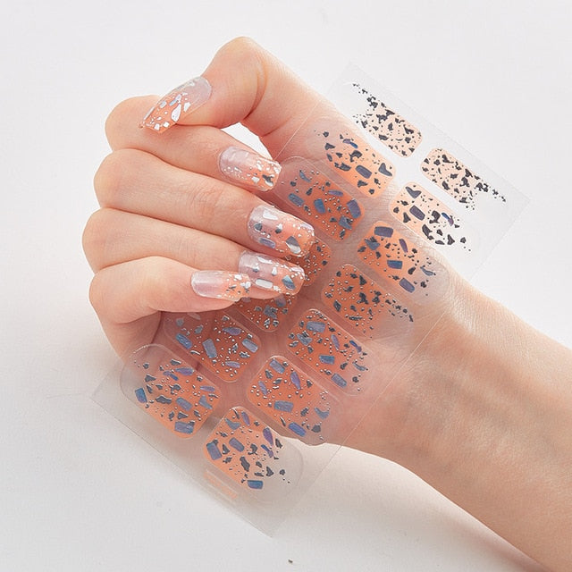 Multicolor Self Adhesive Nail Sticker Strips