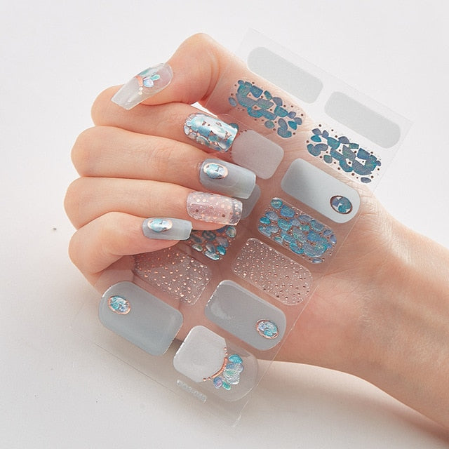 Multicolor Self Adhesive Nail Sticker Strips