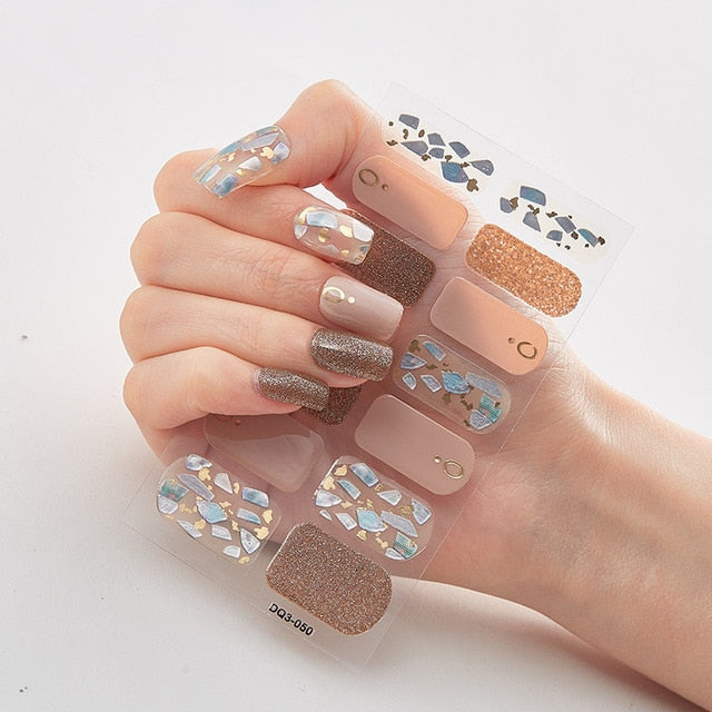 Multicolor Self Adhesive Nail Sticker Strips