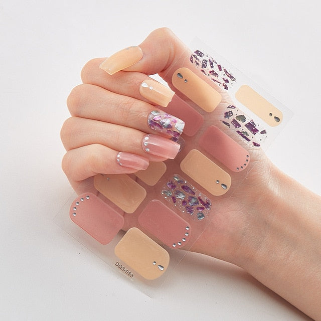 Multicolor Self Adhesive Nail Sticker Strips