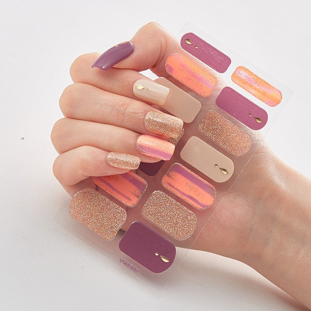 Multicolor Self Adhesive Nail Sticker Strips