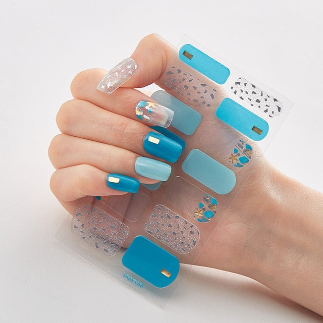 Multicolor Self Adhesive Nail Sticker Strips