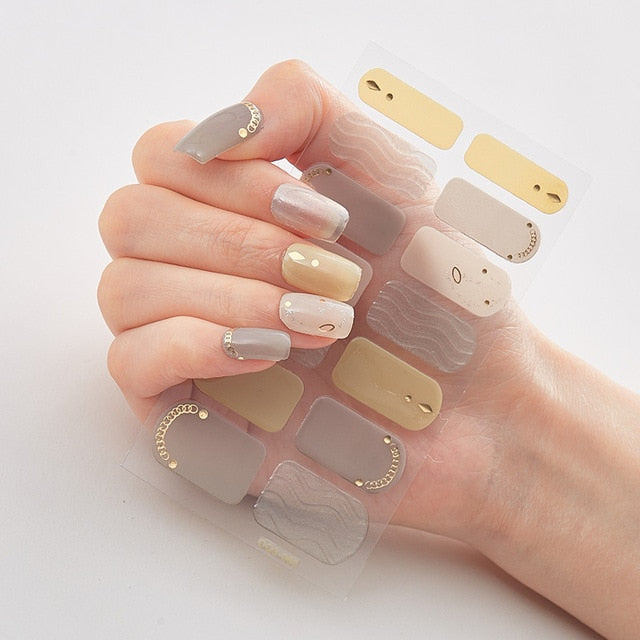 Multicolor Self Adhesive Nail Sticker Strips