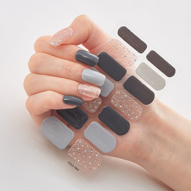 Multicolor Self Adhesive Nail Sticker Strips
