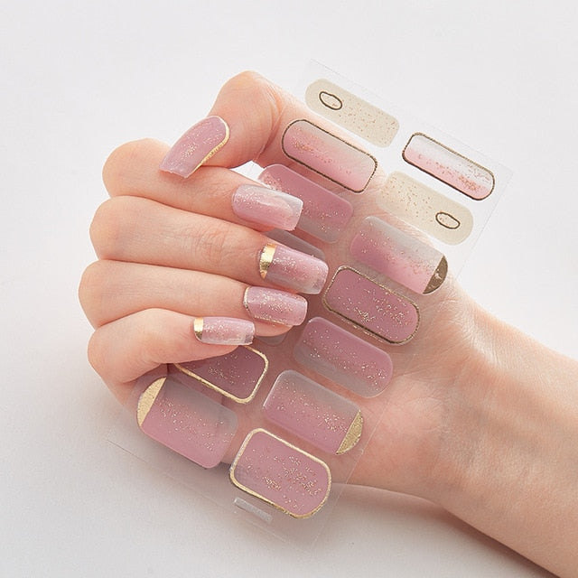 Multicolor Self Adhesive Nail Sticker Strips