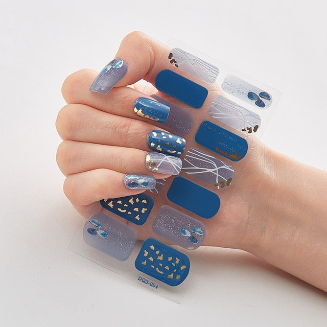 Multicolor Self Adhesive Nail Sticker Strips
