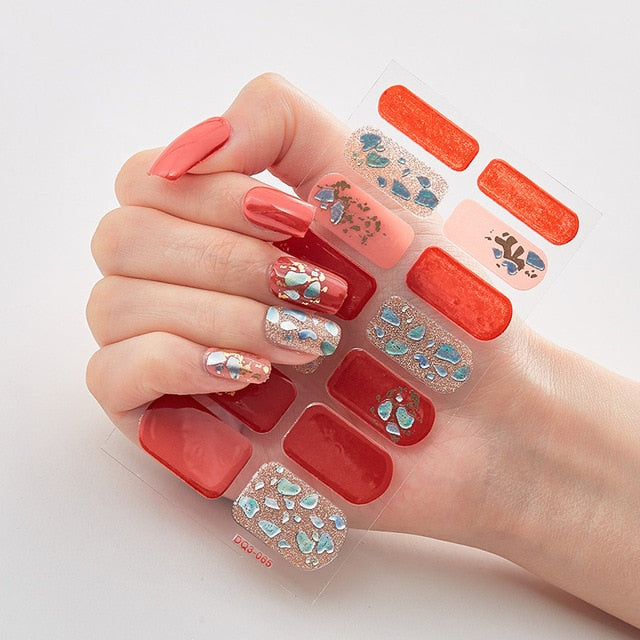 Multicolor Self Adhesive Nail Sticker Strips