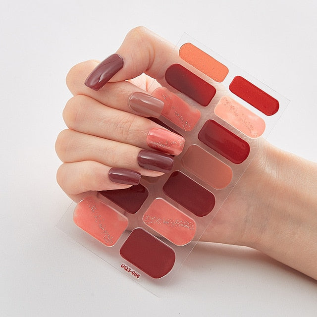Multicolor Self Adhesive Nail Sticker Strips