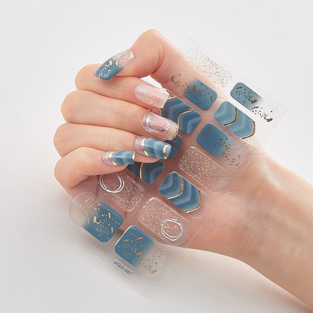 Multicolor Self Adhesive Nail Sticker Strips