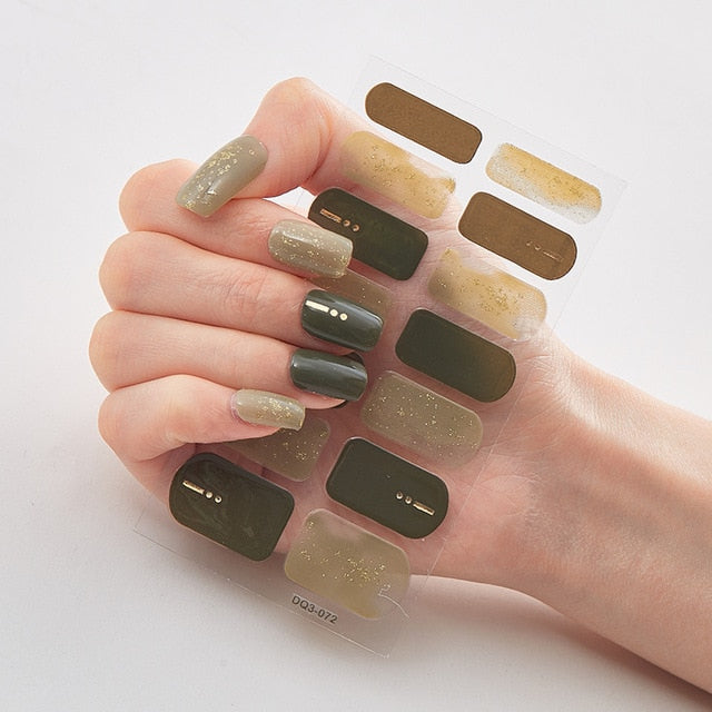 Multicolor Self Adhesive Nail Sticker Strips