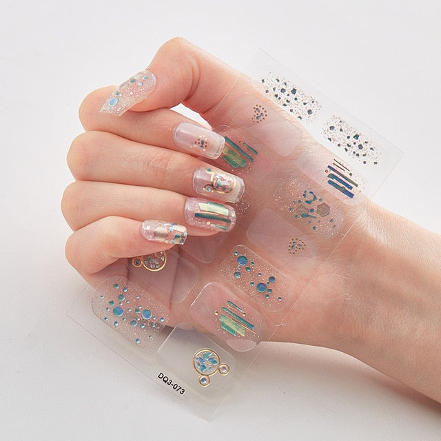 Multicolor Self Adhesive Nail Sticker Strips