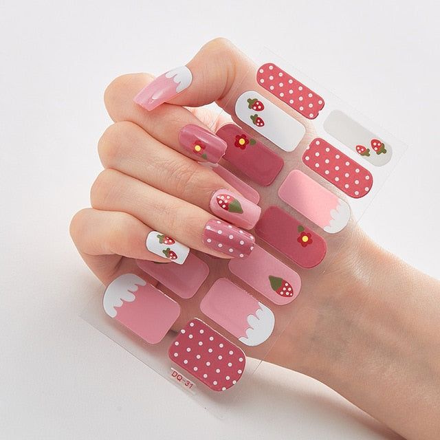 Strawberry Nail Stickers Decal Strips