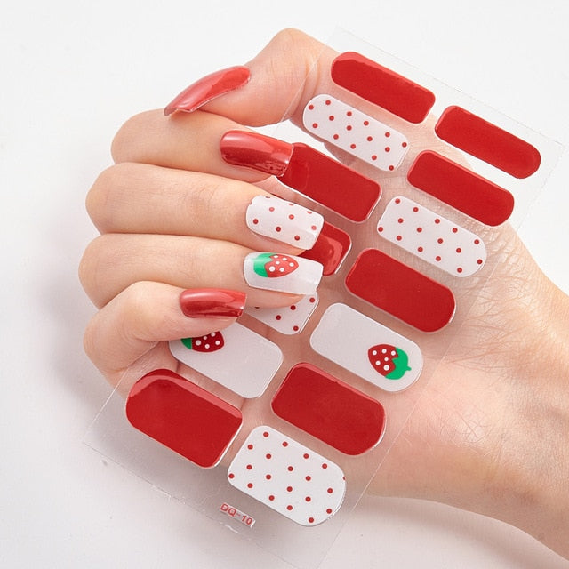 Strawberry Nail Stickers Decal Strips