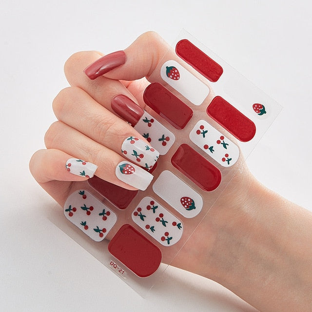 Strawberry Nail Stickers Decal Strips