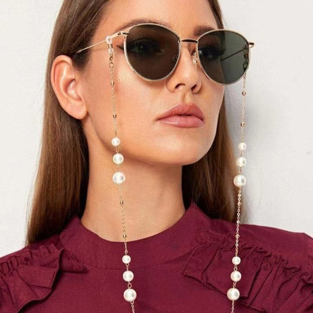 Acrylic Pearl Crystal Sunglasses Chains