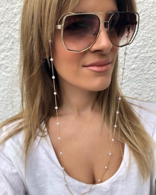 Acrylic Pearl Crystal Sunglasses Chains