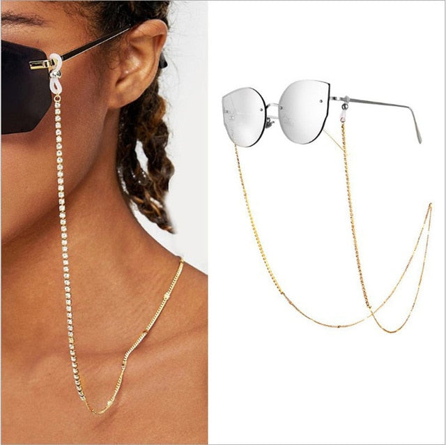 Acrylic Pearl Crystal Sunglasses Chains