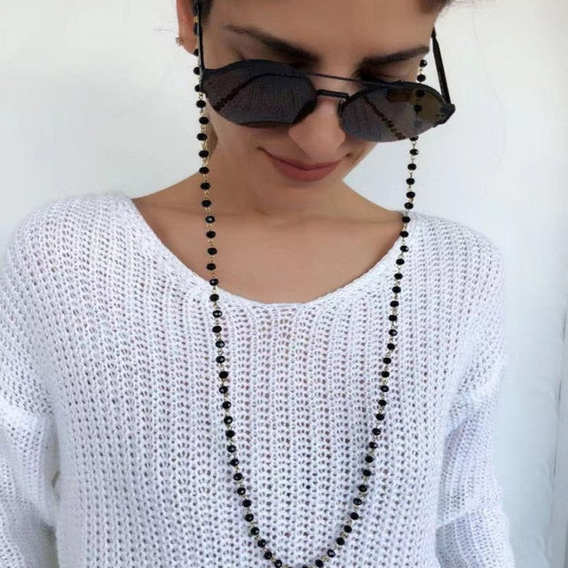 Acrylic Pearl Crystal Sunglasses Chains