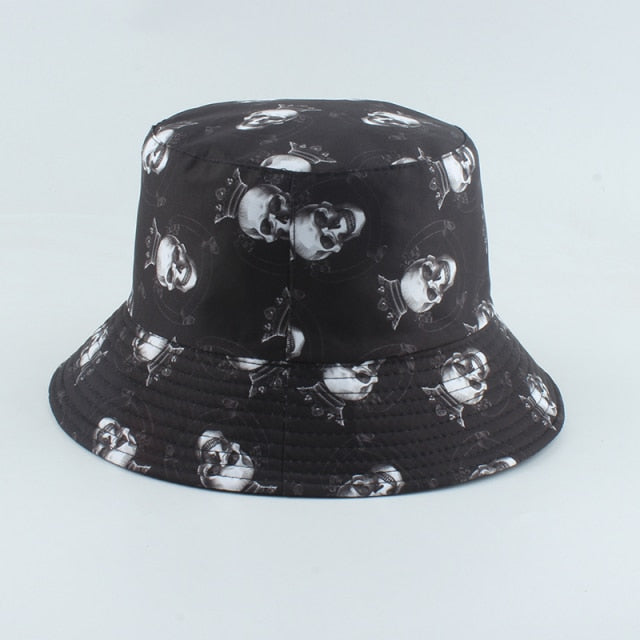 Skull Reversible Fishing Bucket Hats
