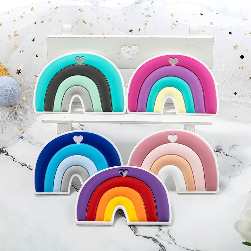 Baby Rainbow Silicone Teether BPA-Free