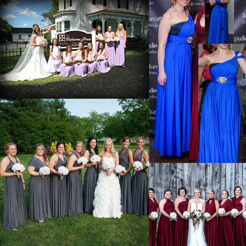 Long Lycra Bridesmaid Wedding Dress Gowns