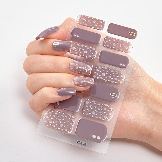 DIY Multicolor Nail Adhesive Wraps
