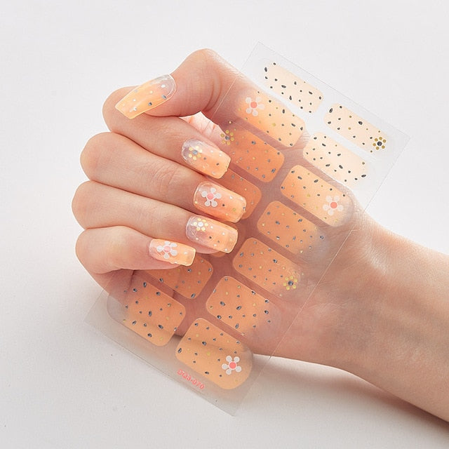 DIY Multicolor Nail Adhesive Wraps