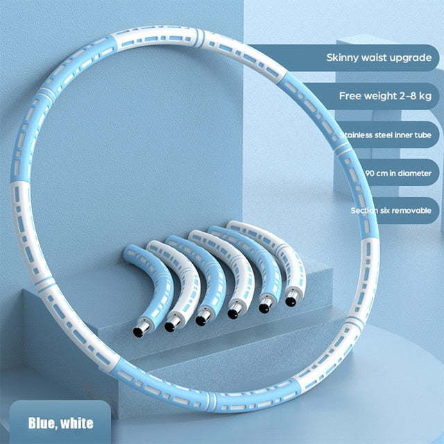 6 Parts Detachable Stainless Steel Hoola Hoop