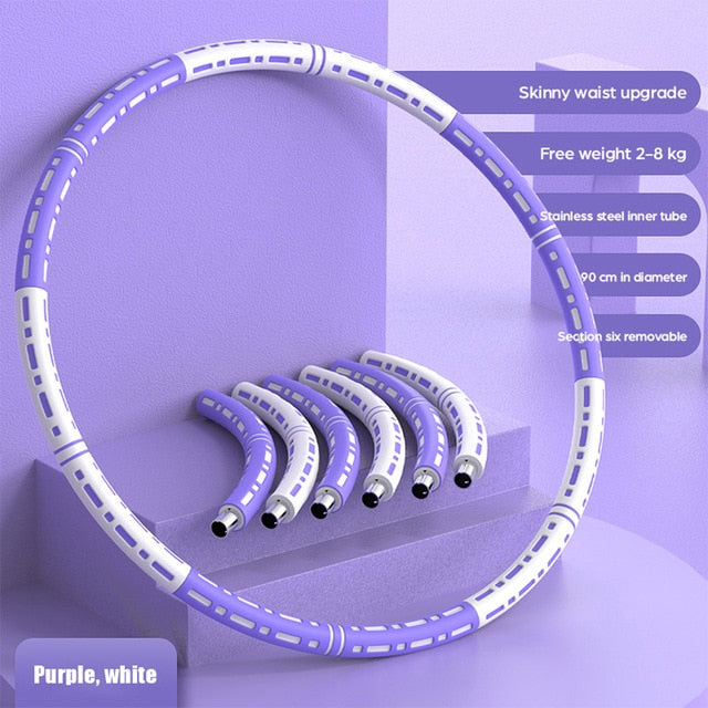 6 Parts Detachable Stainless Steel Hoola Hoop