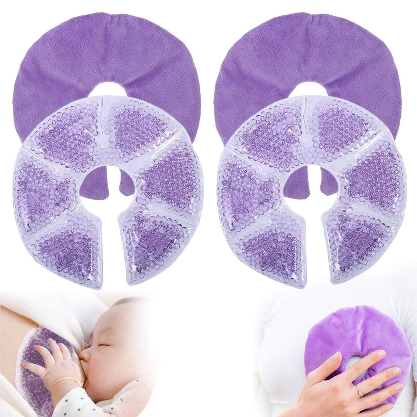 2Pc Breast Therapy Ice Pack Pads