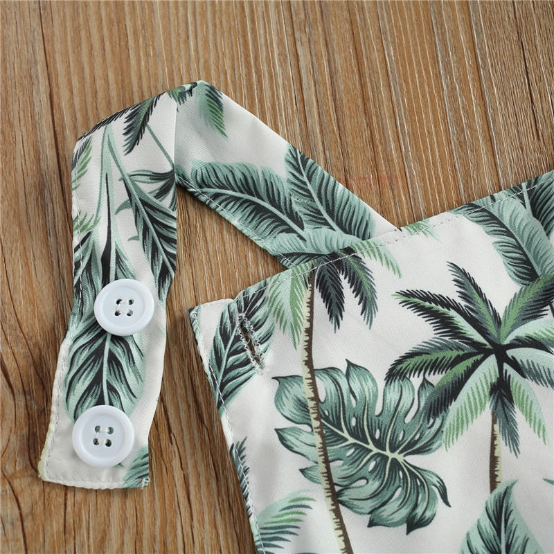 Rainbow Baby Summer Palm Tree Rompers