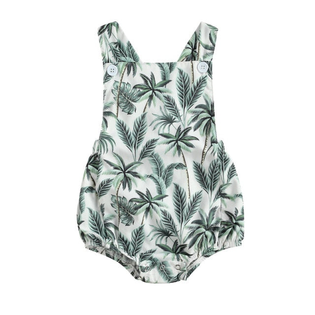Rainbow Baby Summer Palm Tree Rompers