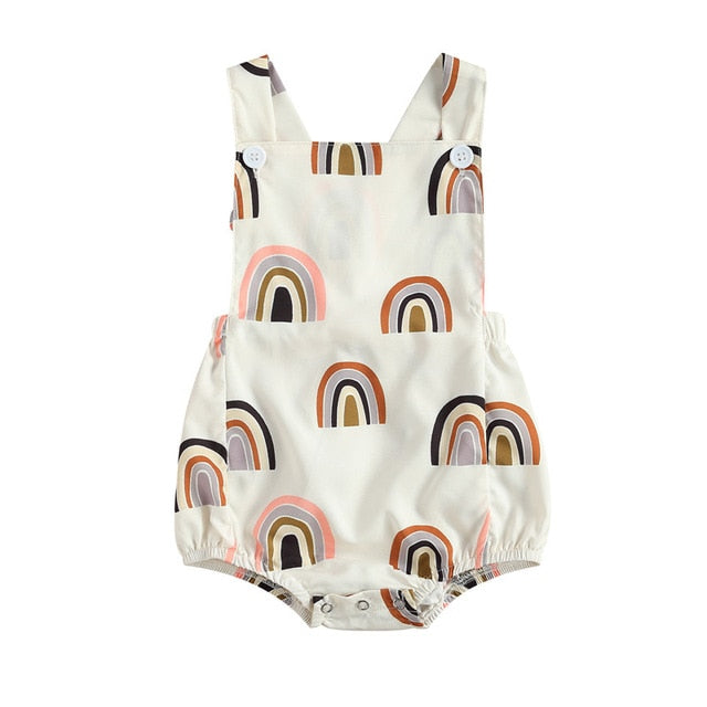 Rainbow Baby Summer Palm Tree Rompers