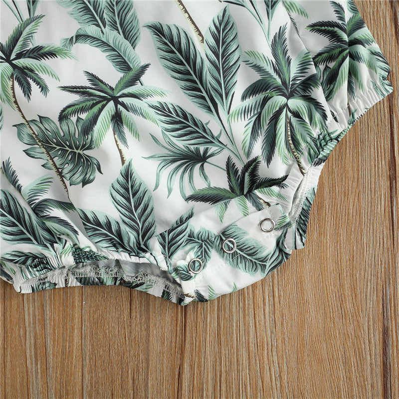 Rainbow Baby Summer Palm Tree Rompers