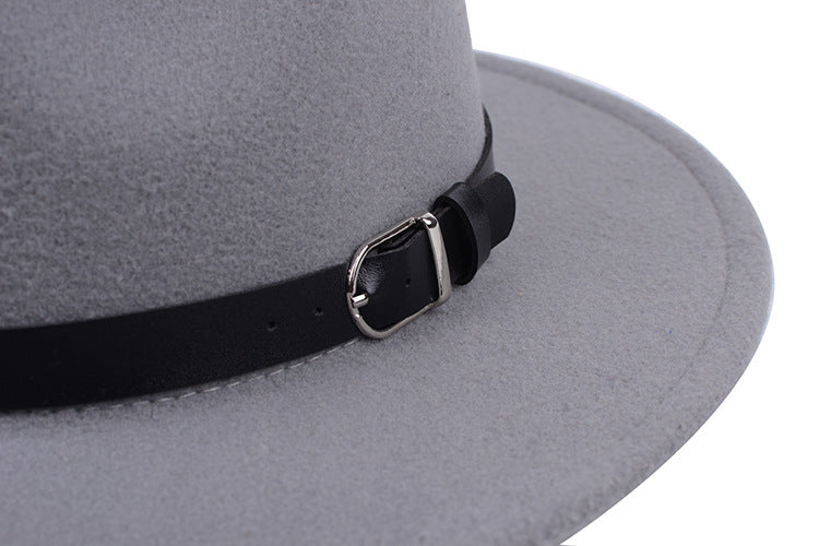 Classic British Fedora Hat with Belt