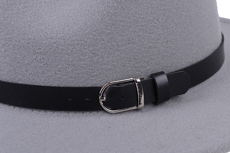 Classic British Fedora Hat with Belt